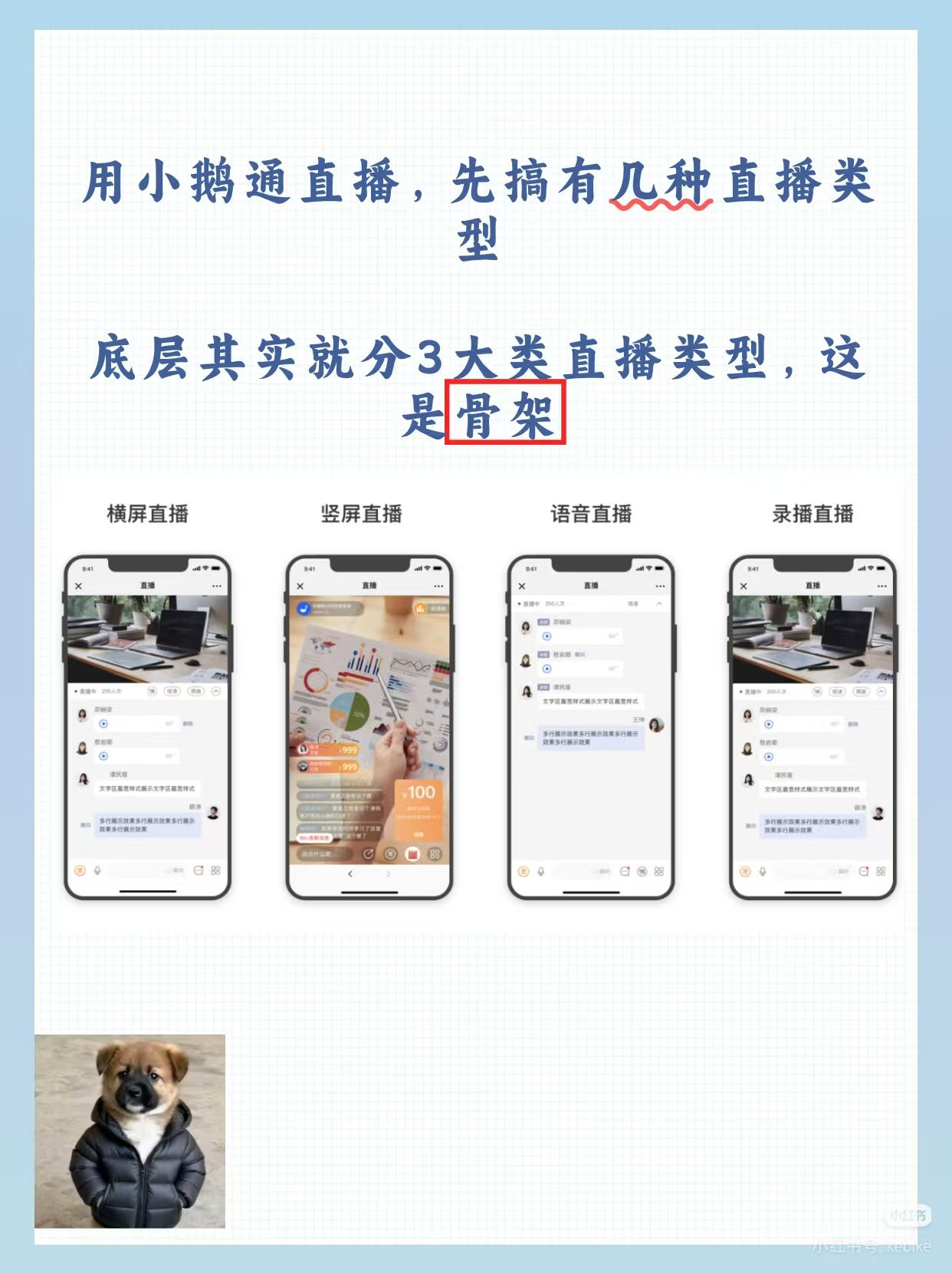 小鹅通有几种直播类型